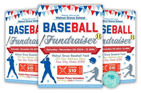 Baseball Food Fundraiser Flyer Template