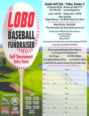 Baseball Golf Fundraiser Flyer Template