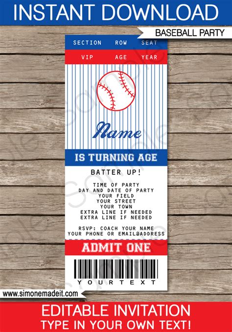 Baseball Invitation Template 9