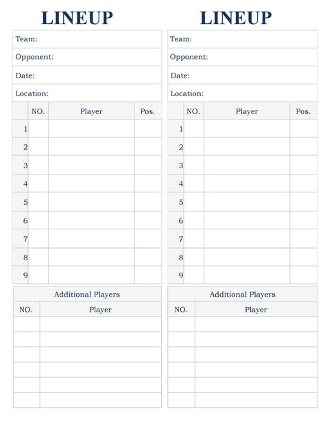 Baseball lineup template generator image 2