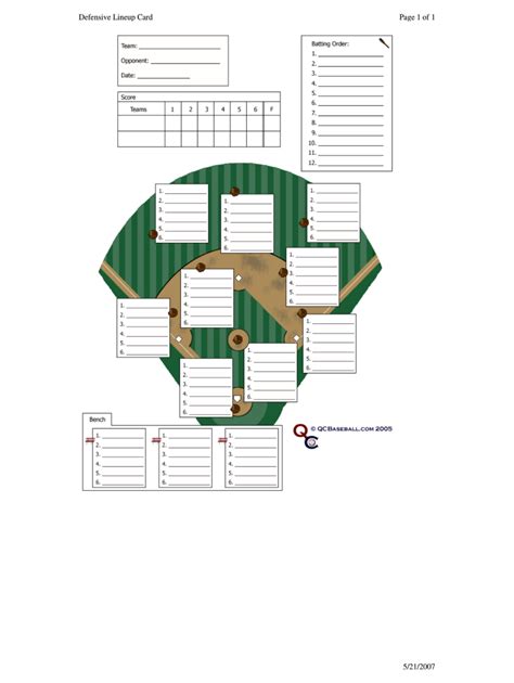 Baseball lineup template generator image 7