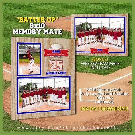 Baseball Memory Mate Template Example