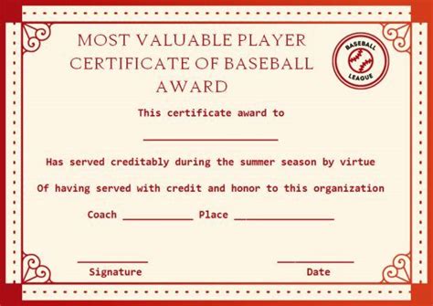 Baseball MVP Template