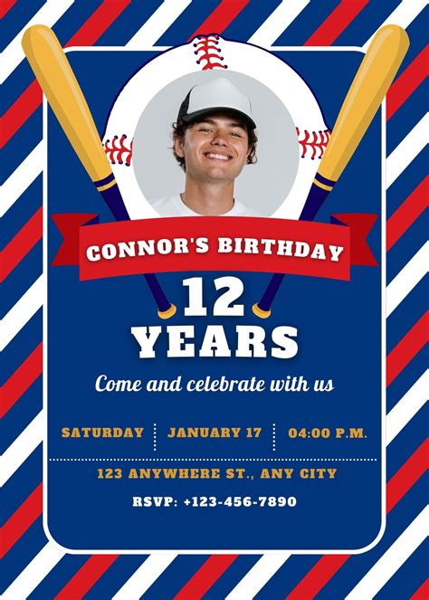 Baseball Party Invitation Design