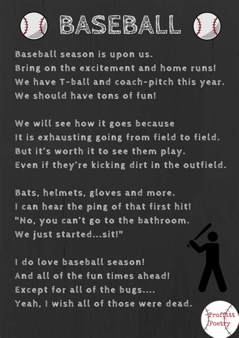 Baseball Poem Printables in the Classroom