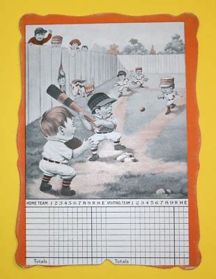 Baseball Scorecard for Fans