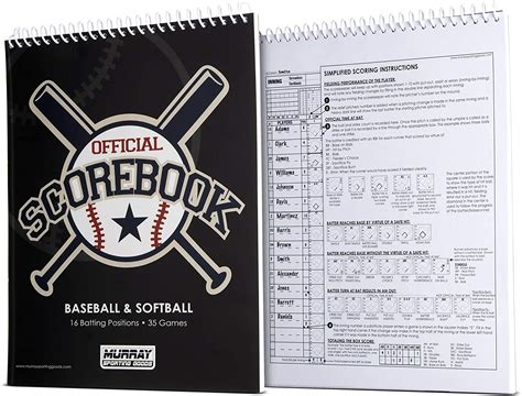 Baseball scorekeeping book example