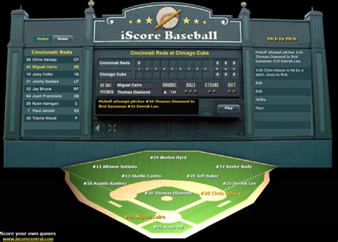 Baseball scorekeeping software review example