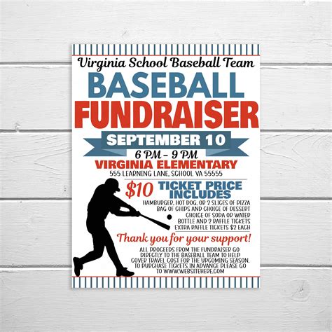 Baseball Sponsorship Fundraiser Flyer Template