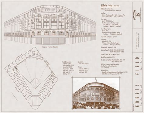 Baseball stadium blueprint