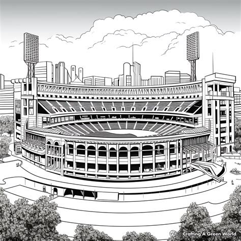 A baseball stadium