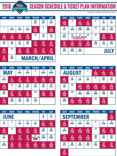 Baseball Team Calendar