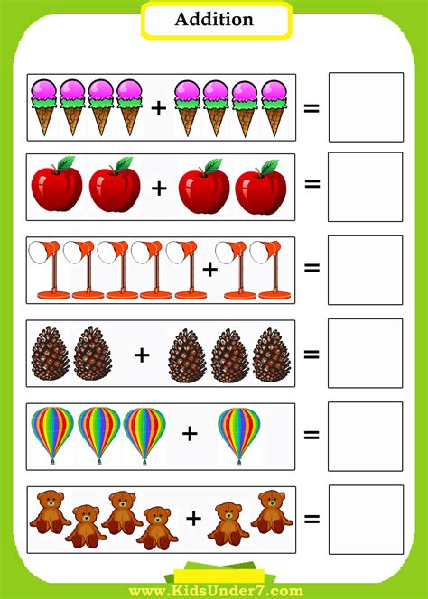 Basic Addition Math Worksheets