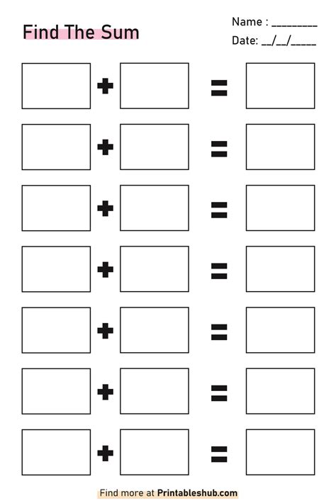 Basic Addition Template