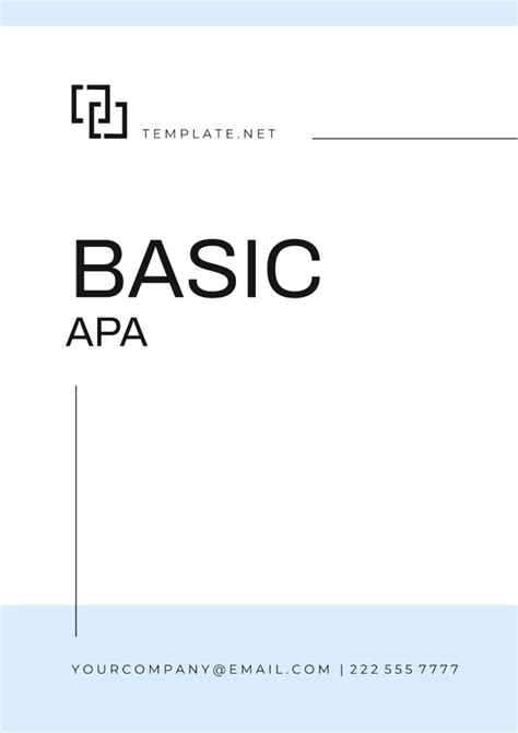 Basic APA Template