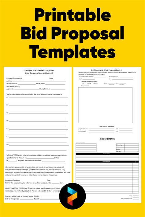 Basic Bid Sheet Template