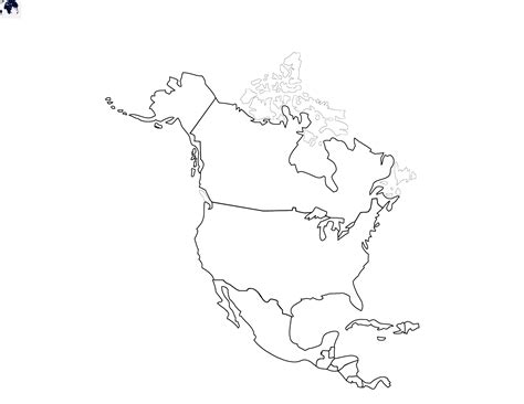 Basic Blank North America Map