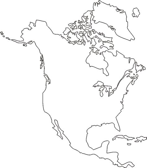 Basic Blank North America Map Image 8