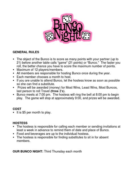 Bunco Rules Explained