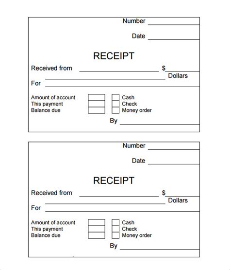 Basic Cash Receipt Template