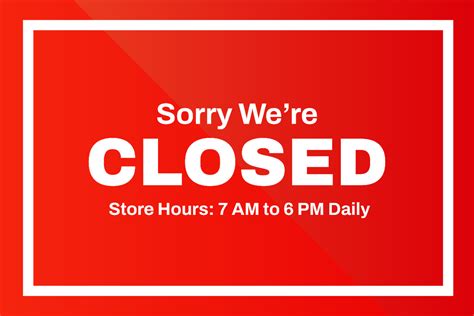 Basic Closed Sign Template