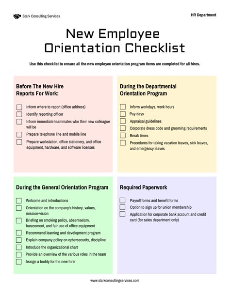 Basic Employee Training Template Example