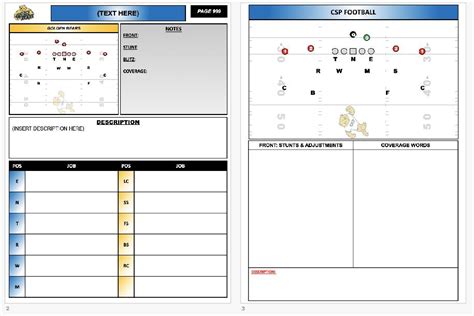 Basic Football Playbook Template