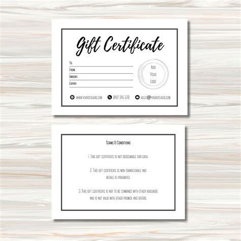 Basic Gift Certificate Template