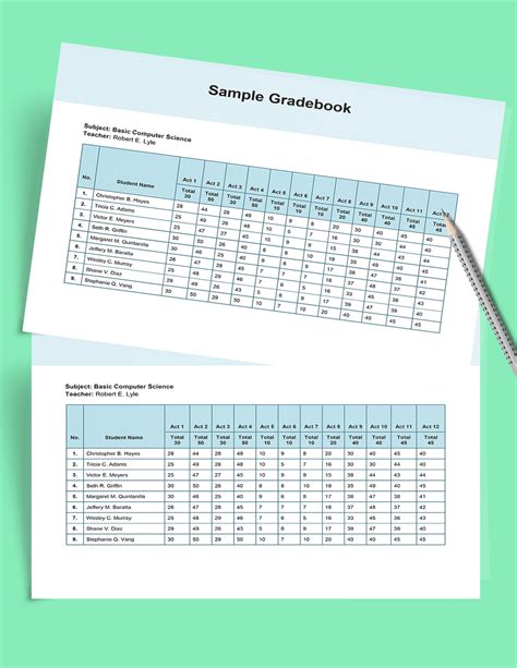 Basic Gradebook Template