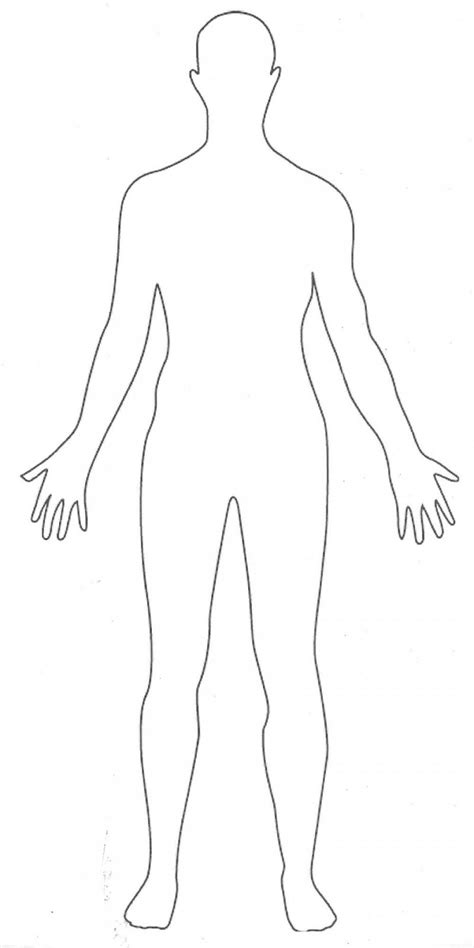 Basic Human Body Outline Printable Template