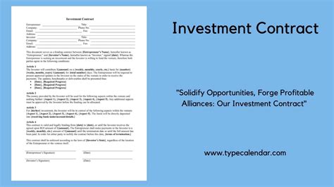 Basic Investment Contract Template