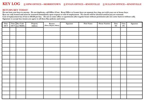 Basic key log template