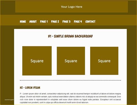 Basic layout template