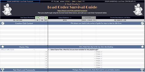 Basic Load Order Template