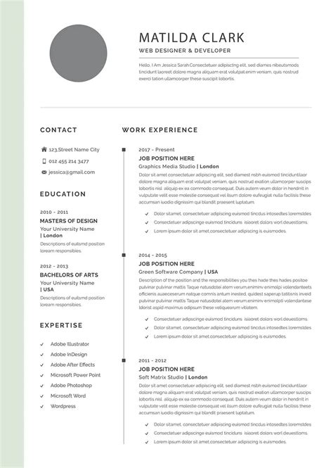 Basic Modeling Resume Template