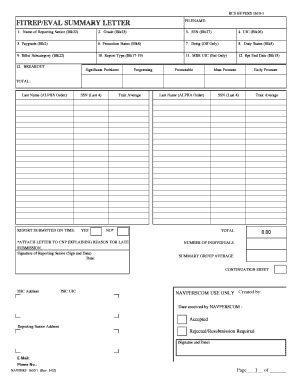 Basic Navy Eval Template