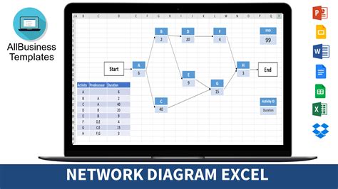 Basic Network Diagram Template in Excel