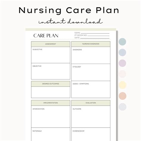 Basic Nursing Care Plan Template