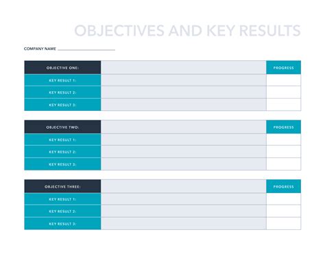 Basic OKR template in Google Sheets