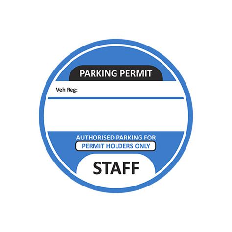 Basic Parking Permit Hang Tag Template