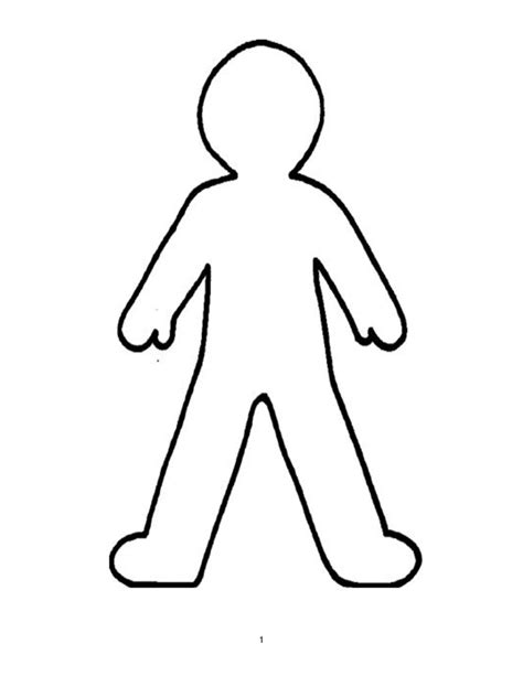 Basic person outline template