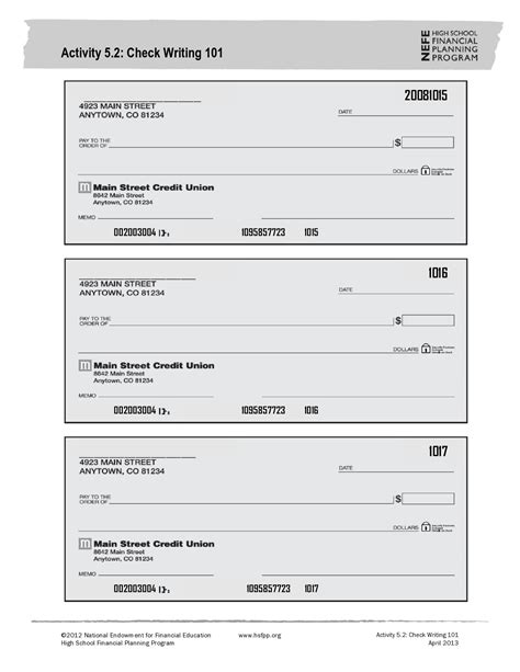 Basic Personal Check Template