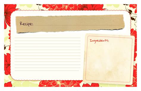 Basic Recipe Card Template in Word