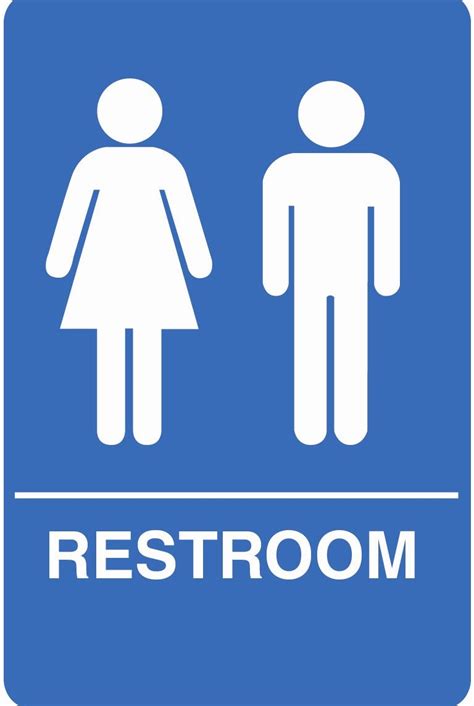 Basic restroom sign