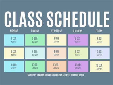 Basic Workback Schedule