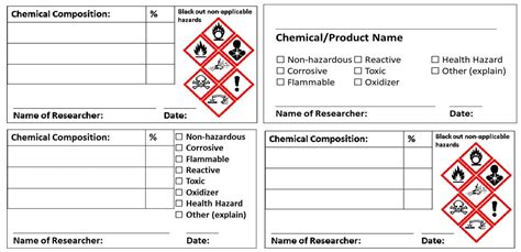 Basic Secondary Container Label Template