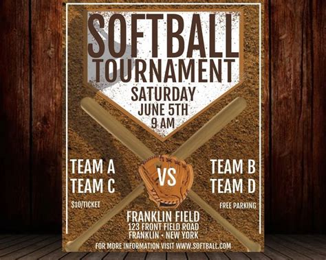 Basic Softball Flyer Template