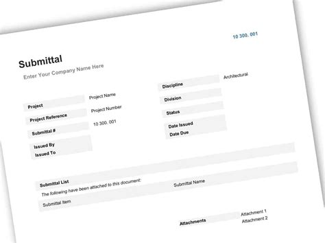 Basic Submittal Form Template