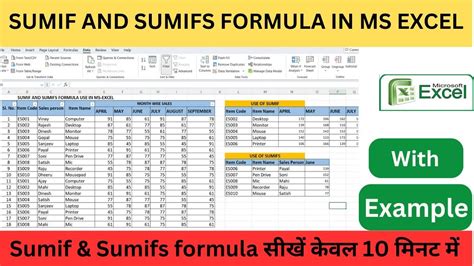 Basic SUMIF Formula