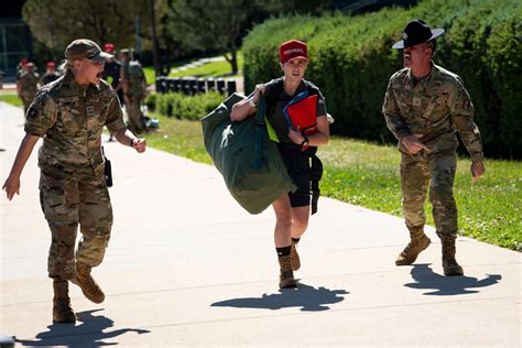 Recruits learning about military protocol